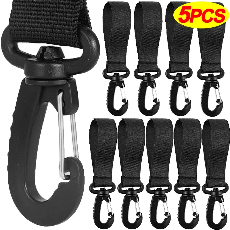 2/5pcs Organizer Diaper Bag Shopping Pram Hook Buckle Stroller Hanger Stroller Hooks Buckles Clip Aluminum Alloy Carabiner Cart