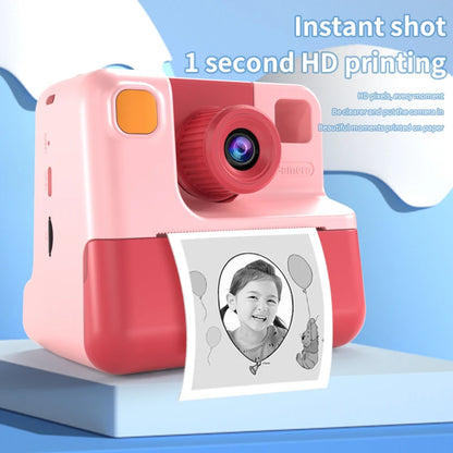 Kids Instant Camera Print Camera For Children Camera 1080P HD Digital Camera Photo Paper Child Toy Camera For Christmas Gift