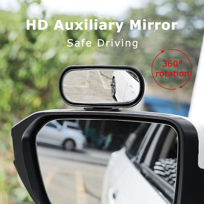 Universal Car Mirror 360 Degree Adjustable Wide Car Mirror HD Glass Wide Angle Side Rear Blind Spot Parking Auxiliary Mirror