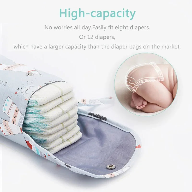 Baby Diaper Bag Outdoor Travel Portable Organizer Mini Nappy Bag Stroller Reusable Mummy Storage Diapers Handbag Baby Essentials