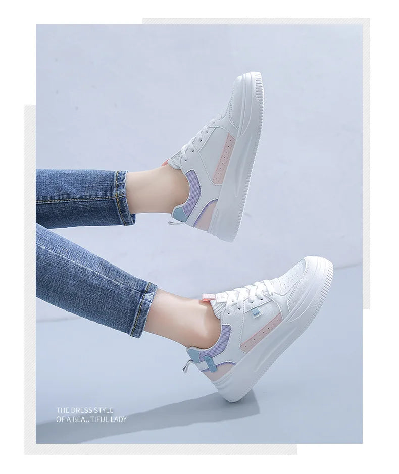 Fashion Women's Sneakers Platform Sports Shoes White running Sneakers Chunky Sneakers Shoes Tennis Female Basket