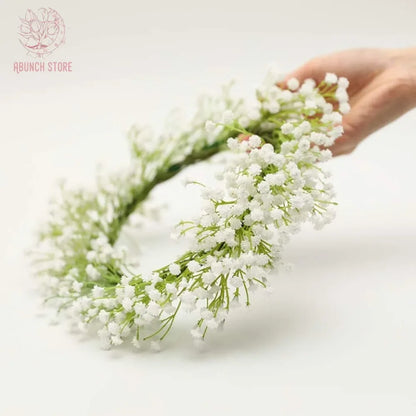 30Pcs Artificial Fake Babys Breath Bridal Flowers Bouquet Plastic Gypsophila for Wedding Reception Centerpieces Home Party Decor