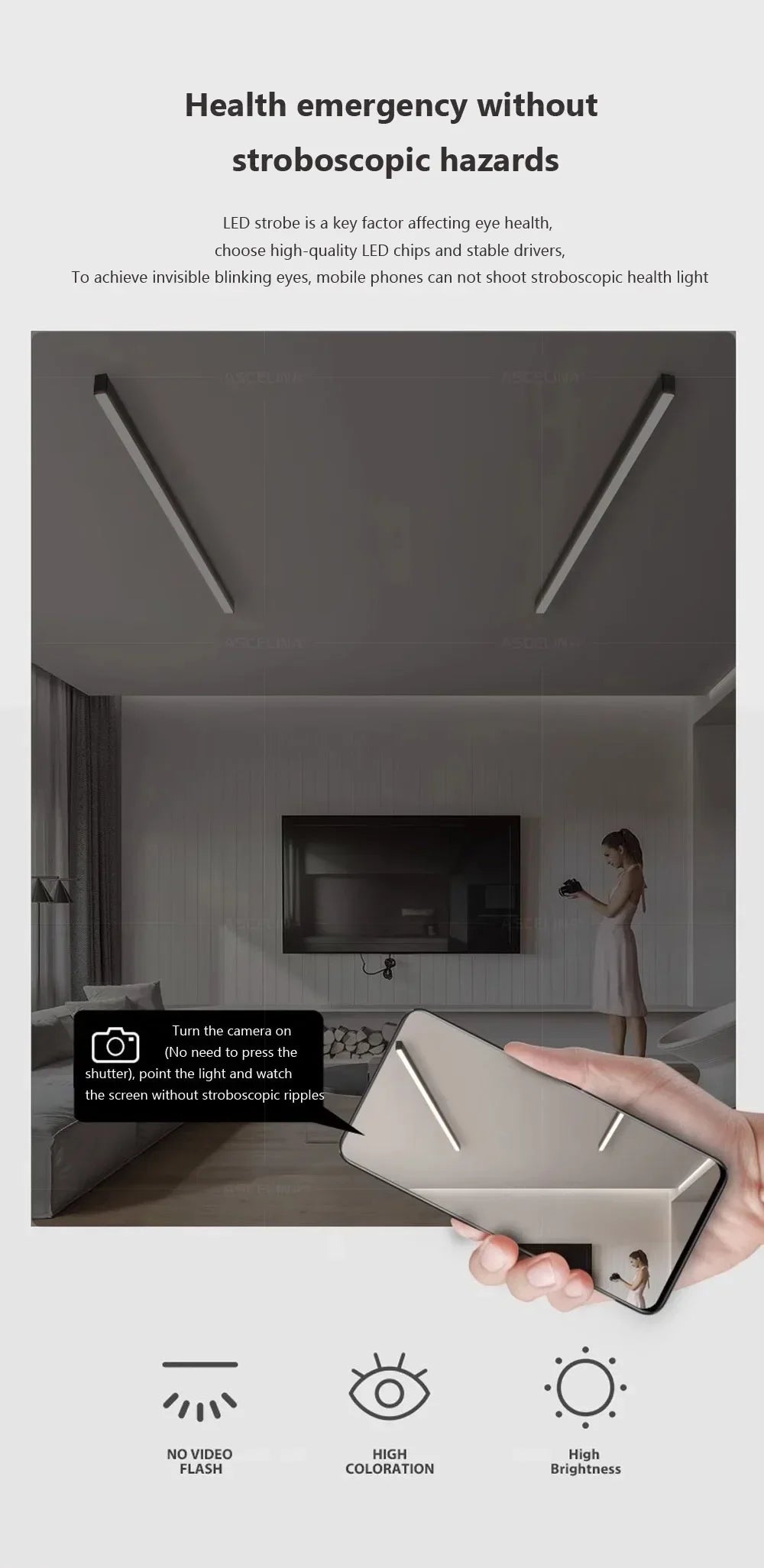 Modern LED Strip Light Long One Lamp Bright Installation For Living Room Aisle Balcony Entrance Hallway Corridor Office Lighting