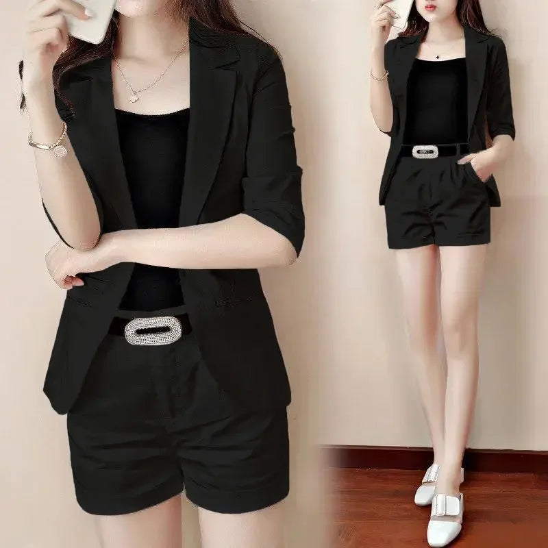 Office Outfit Professional White Wear To Work Trouser Suit Two Piece Set Pants for Women Womens 2 Pant Sets Black Blazer and Xxl