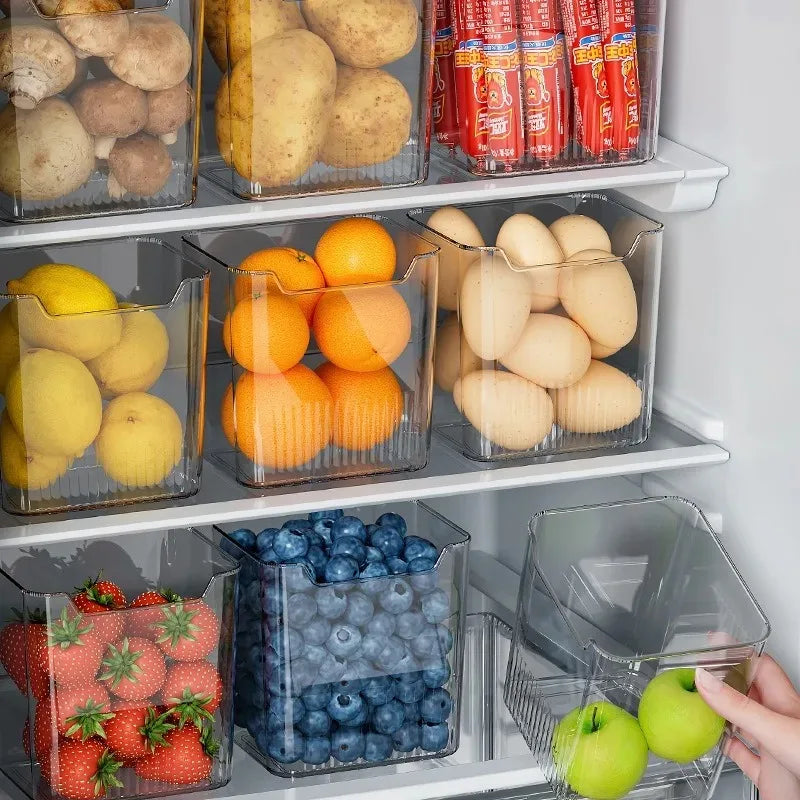 Fridge Side Door Storage Boxes Vegetables Fruits Food Preservation Box Space-Saving Refrigerator Organizers Kitchen Containers