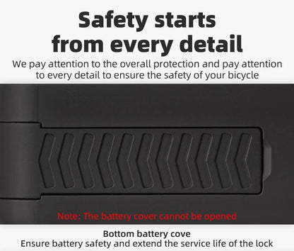 ROCKBROS Bicycle Smart Lock NFC Lock Aluminum Alloy High Strength Waterproof Anti-theft Safety U-Shape Lock MTB Road Bike Cyclin