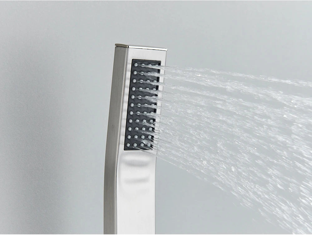 Uythner Handshower Head Brass Shower Head Square Handheld Head Replace Head Faucet Accessory Brass Material