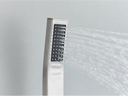 Uythner Handshower Head Brass Shower Head Square Handheld Head Replace Head Faucet Accessory Brass Material