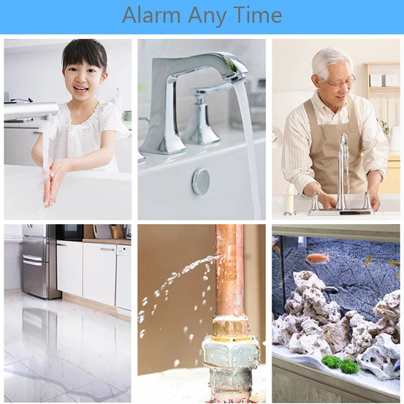 Smart APP WiFi Water Leak Sensor Water Overflow Level Detector Security Sound Alarm System Flood Leakage Sensor Remote Control