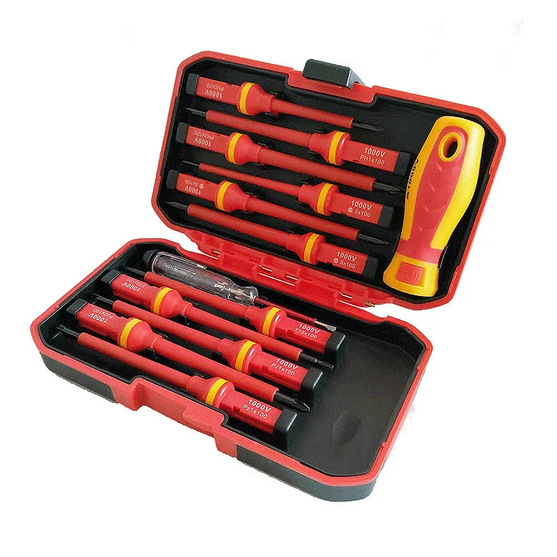 Electrician Repair Tools Kit 13pcs 1000V Changeable Insulated Screwdrivers Set