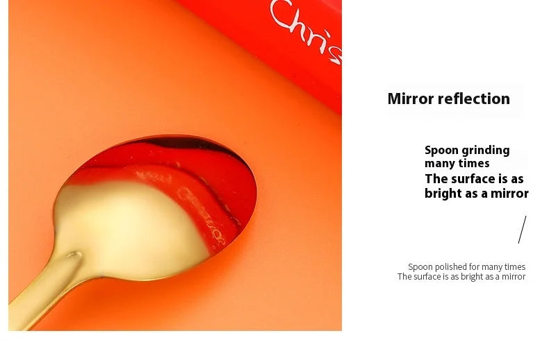 Christmas Cutlery 4Pcs Gift Set Creative Coffee Spoon Dessert Spoon Mixing Spoon Christmas Spoon Gift Box