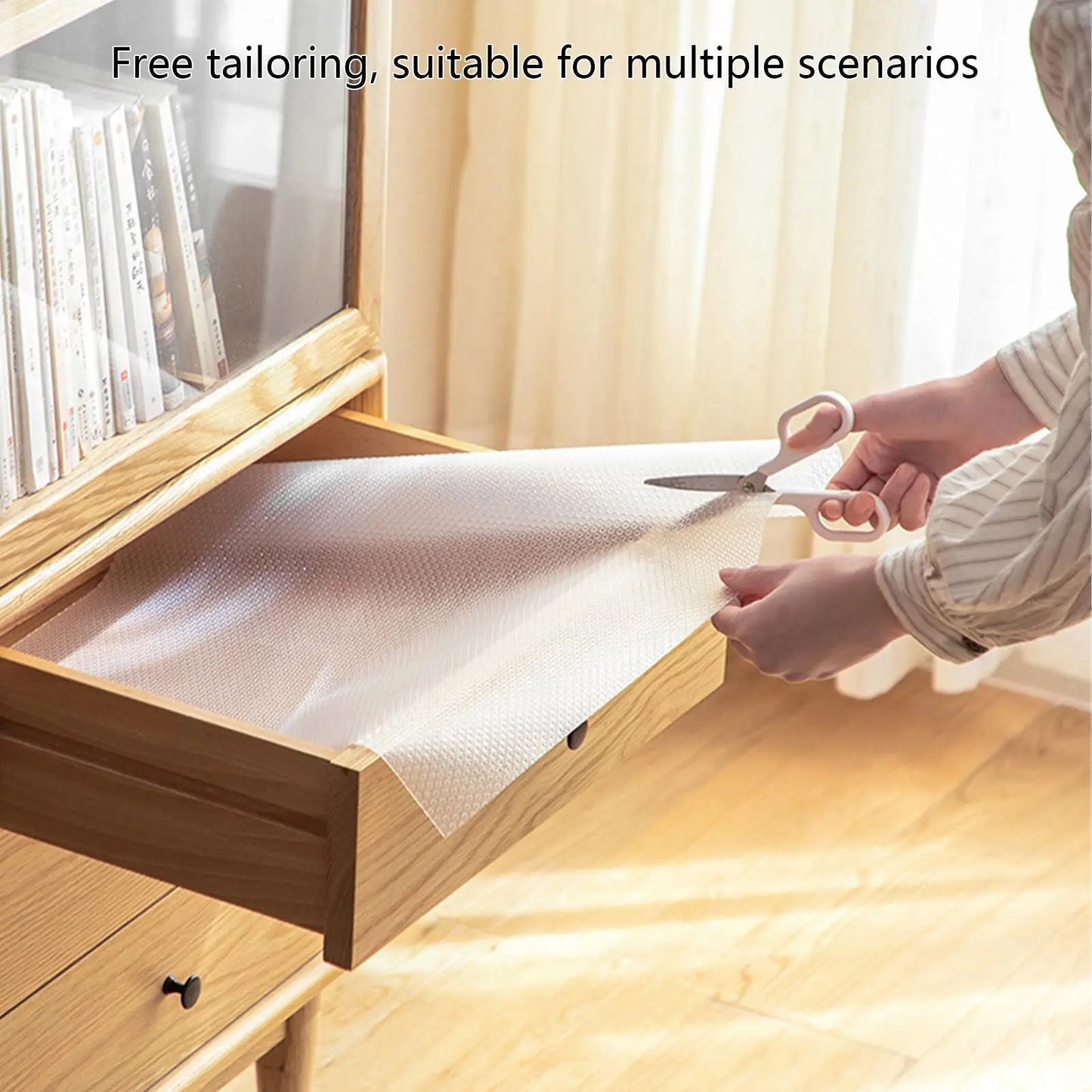 Cabinet Liners Transparent Shelf Liner Multi-Use Strong Grip Shelf Liner For Organization For Drawers Desk Drawers Bedroom