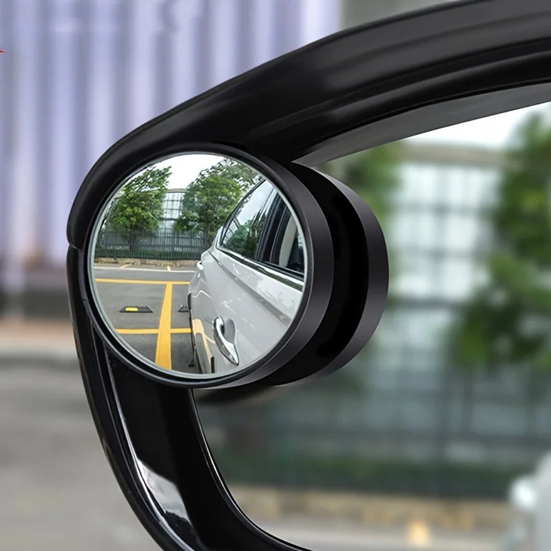2pcs Car rearview mirror, rain eyebrow, small round mirror, integrated reflector, reverse mirror, rain shield