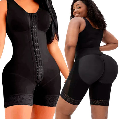 Full Body Shaper High Compression Shapewear Girdle With Brooches Bust For Postpartum Slimming Sheath Belly Fajas Colombianas