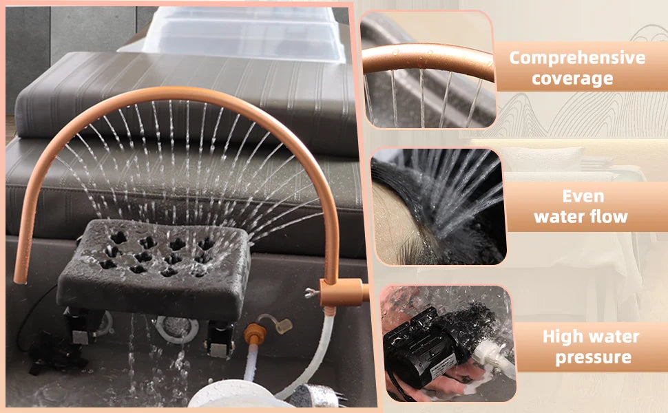 Head Spa Water Frame with Pump for Shampoo Sink, Portable Salon Shower Head Equipment, Shampoo Bowl Waterfall