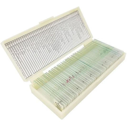 50 PCS Prepared Microscope Slides Learning Resources Slice in Box Basic Science Teaching Learning Specimen