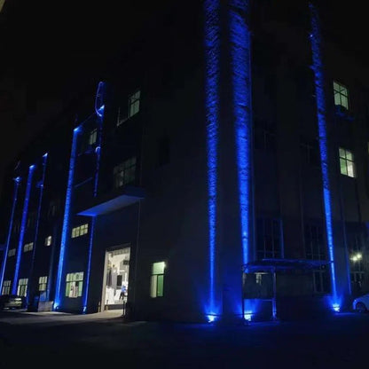 LED de pared para exteriores, iluminación de paisaje de 9W, 12W, 220V, rojo, verde, azul, RGB, IP66, impermeable, luces de un h