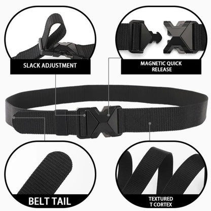 The New Men's 125cm Buckle Belt Nylon Braided Lightweight Breathable Daily Commuter Men's Belt