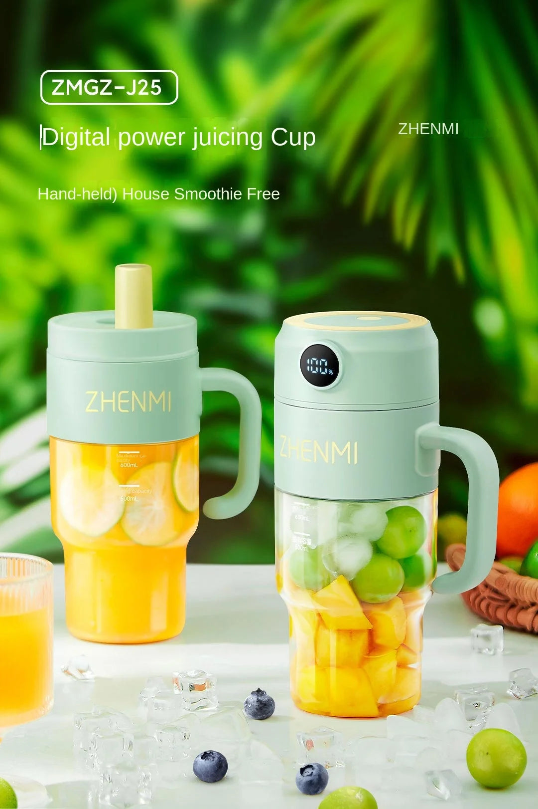 Portable Multifunction Fruit Juicer Blender 10 Blade Mini Ice Blender Smoothie Maker USB Charging Wireless Juice Extractor