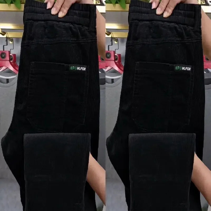 Autumn Winter Casual Pants Elastic Wais Men Corduroy Trousers Six Pockets Joggers Baggy Slim Mens Trousers Designer Sweatpants