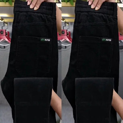 Autumn Winter Casual Pants Elastic Wais Men Corduroy Trousers Six Pockets Joggers Baggy Slim Mens Trousers Designer Sweatpants
