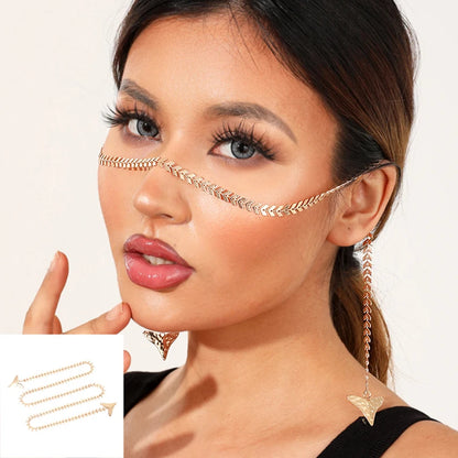 Fashion Sexy Face Chain Punk Fringe Earrings Accessory Adjustable Face Chain Face Fashion Jewelry Accessories