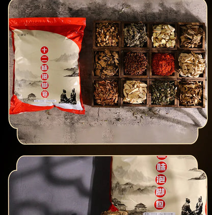 Super Big Bag 12 Flavors Foot Soaking Bag Mugwort Leaf Safflower Motherwort Foot Bath Care Mugwort Foot Soaking Medicine Bag