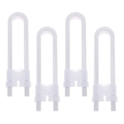 4 Pack Adjustable U Shaped Cabinet Locks Baby Safety No Tools Child Proof Closet Locks Sliding Doors Hardware Mushroom Knob D