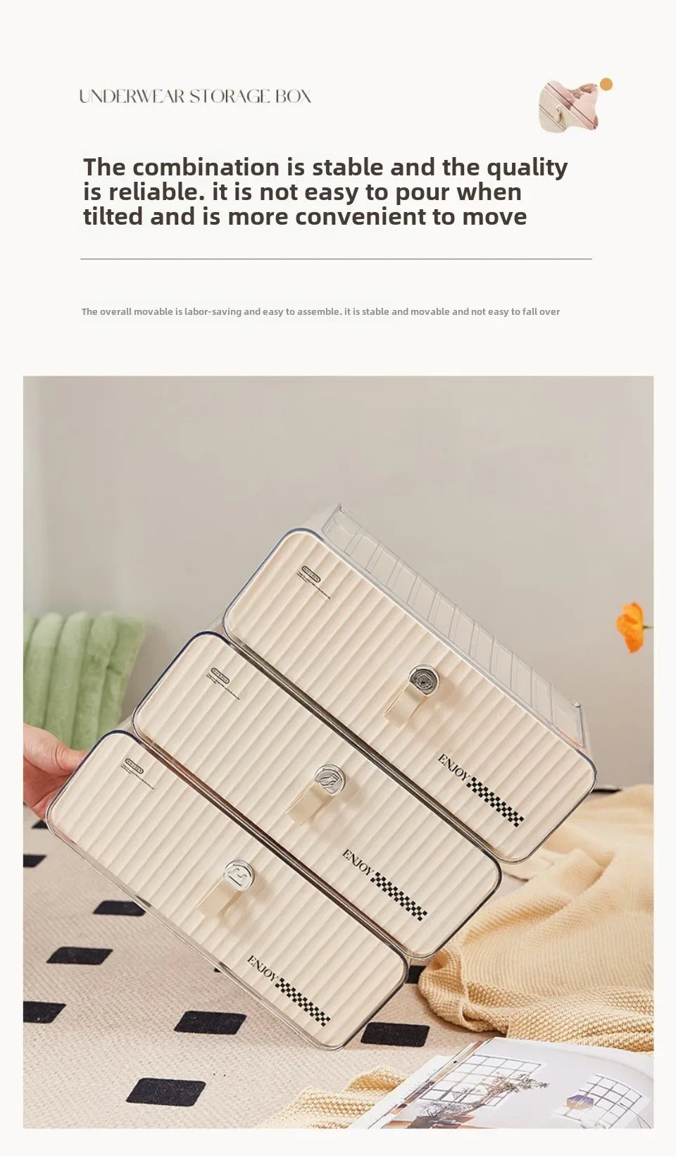 Organizer For Underwear Socks Bra Pants Scarf Tie Storage Box Wardrobe Drawer Organizers Foldable Case For Underwear Organizer