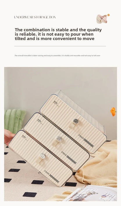 Organizer For Underwear Socks Bra Pants Scarf Tie Storage Box Wardrobe Drawer Organizers Foldable Case For Underwear Organizer