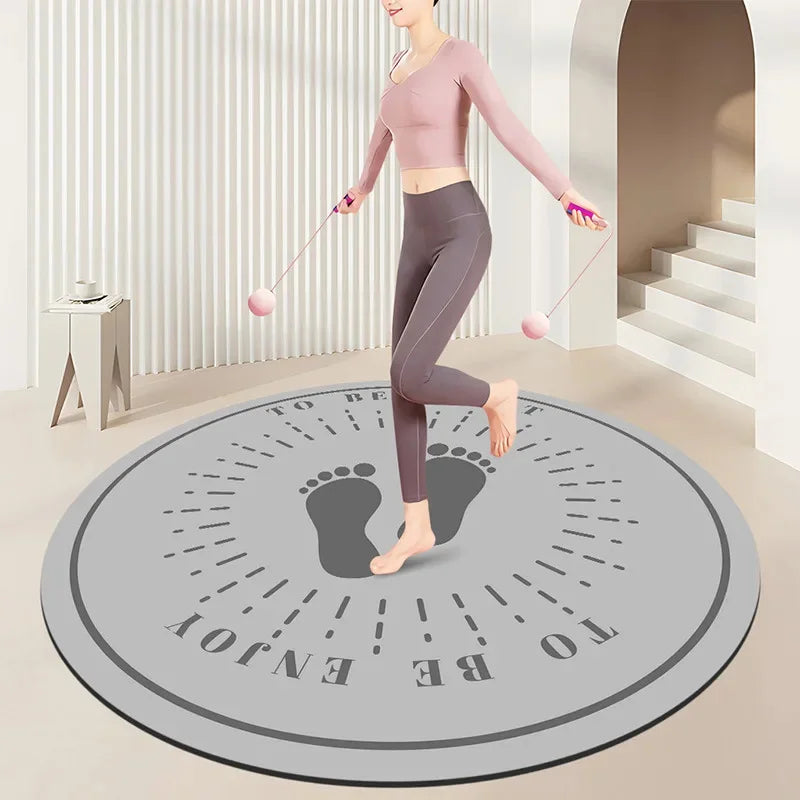 Jump Rope Yoga Mats Shock-Absorbing Mat Silent Rug Aerobic Fitness Exercise Rugs Non-slip Soundproof Sports Room