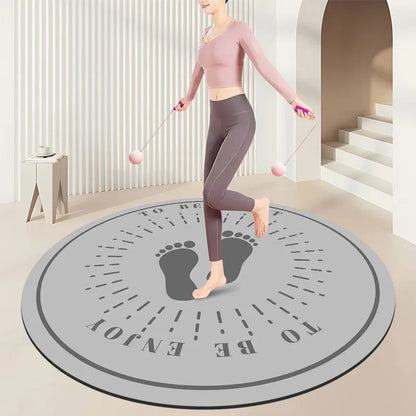 Jump Rope Yoga Mats Shock-Absorbing Mat Silent Rug Aerobic Fitness Exercise Rugs Non-slip Soundproof Sports Room