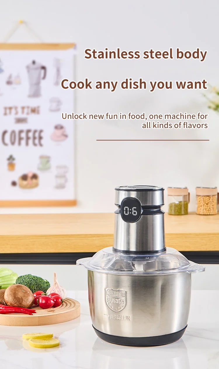 5L Electric Food Chopper Vegetable Chopper Small Food Processor Meat Grinder Mixer Electric Dicer Baby Food Processor