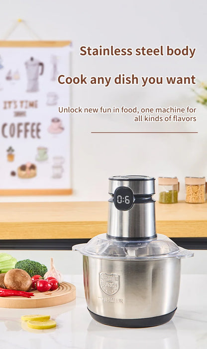 5L Electric Food Chopper Vegetable Chopper Small Food Processor Meat Grinder Mixer Electric Dicer Baby Food Processor