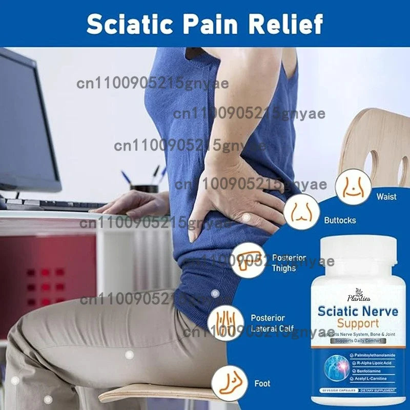 Sciatic Nerve Relief Supplement Vitamin 40 Times Stronger Than The Natural Form of R-ALA, Non-synthetic Lipoic Acid