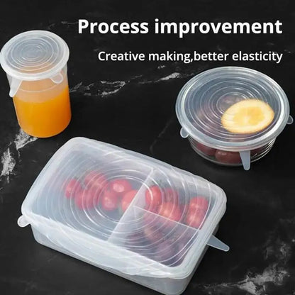 Silicone Cover Stretch Lids Reusable Durable and Expendable Lids Silicone Covers for Fresh Food Leftovers Keep Food Fresh