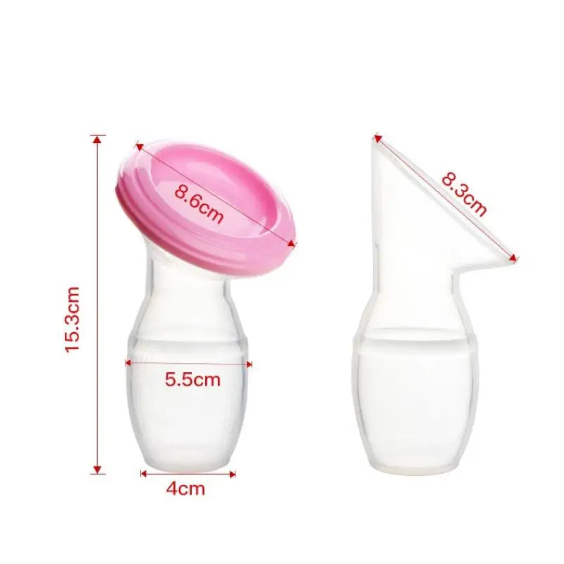 Portable silicone hand breast pump Breast milk reservoir Maternity feeding supplies With dust cap
