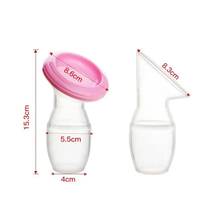 Portable silicone hand breast pump Breast milk reservoir Maternity feeding supplies With dust cap