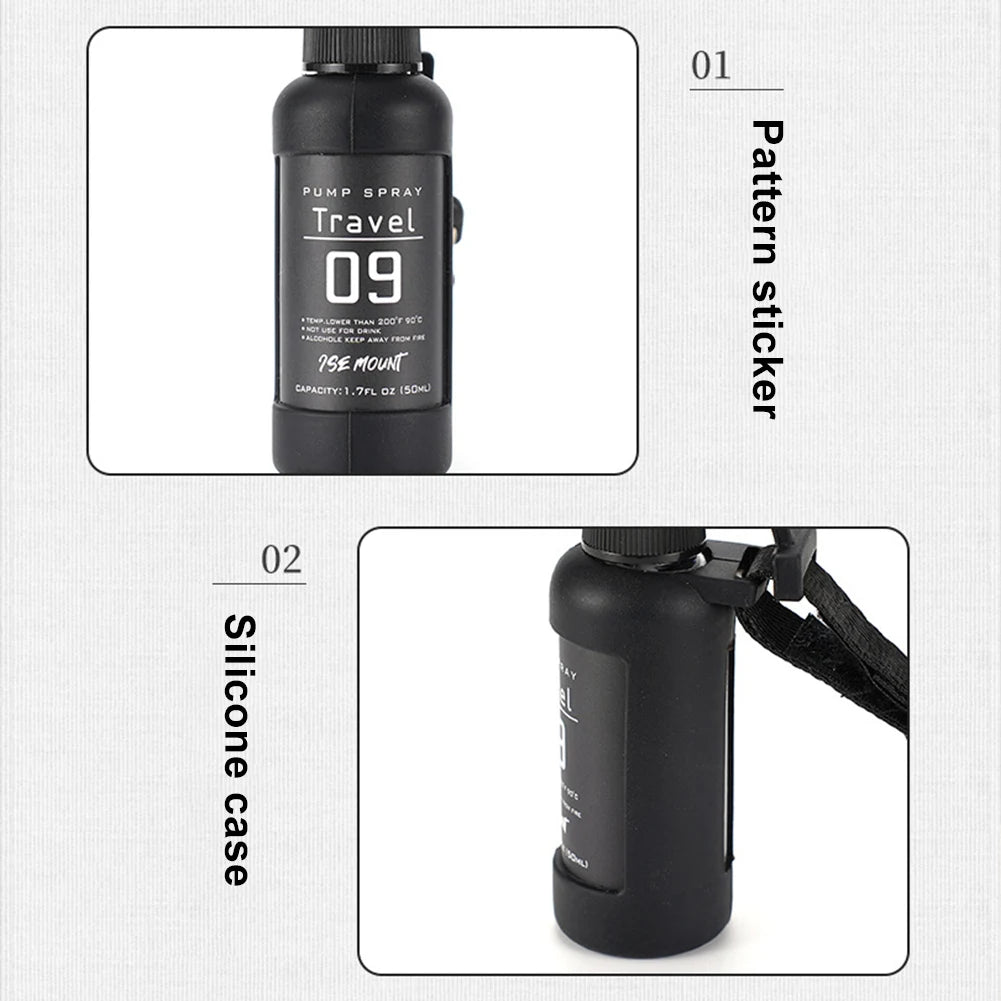 50/80ml Travel Bottle Leak Proof Outdoor Camping Trip Spray Bottle Alcohol Dispenser Leak Proof Portable Spray Bottle