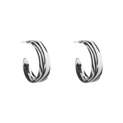 2025 New Fashion Exaggerated Zebra Pattern Acrylic Earrings for Women Personality Hypoallergenic Ear Ring Party Jewelry