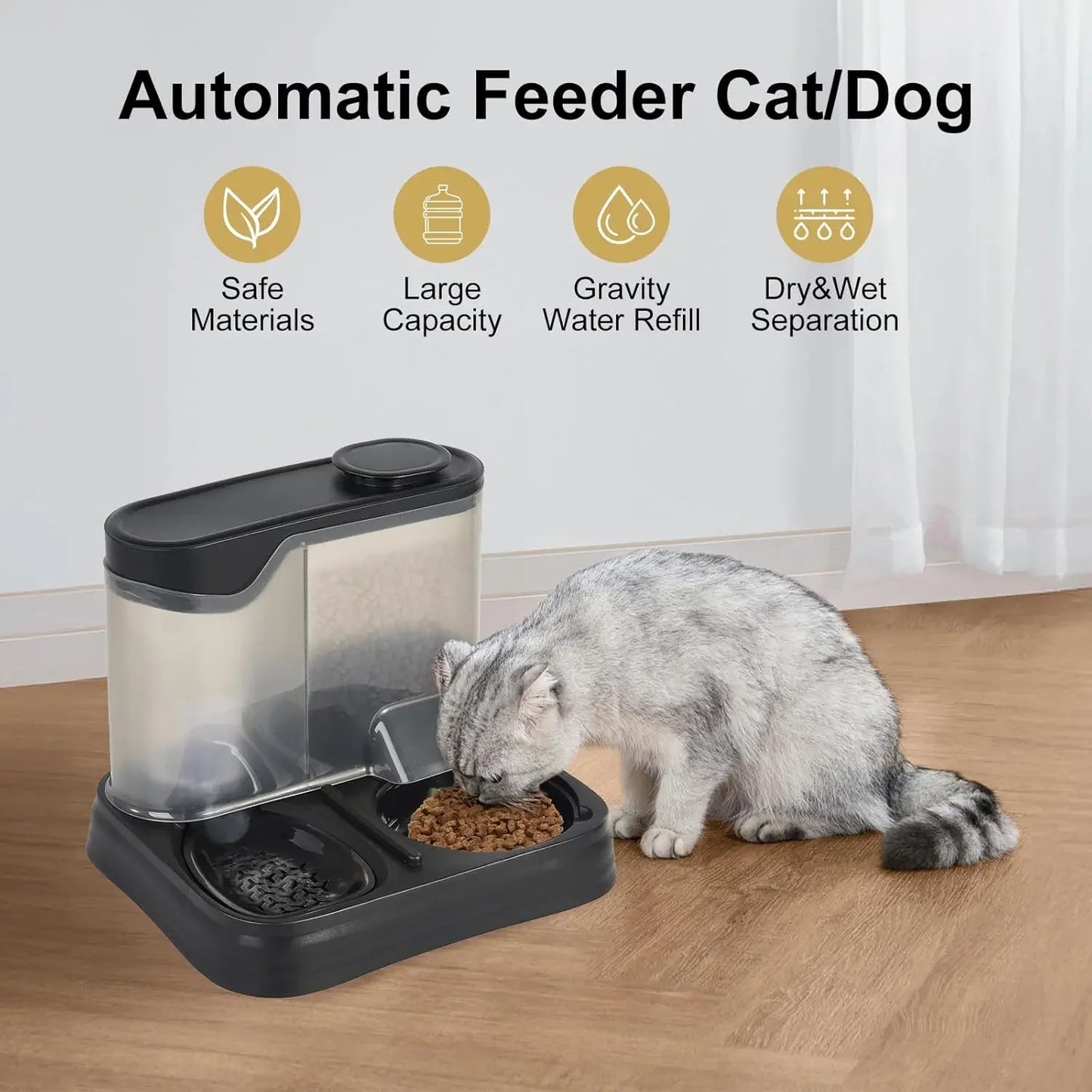 Automatic Cat Feeder FeederDog Feeder Automatic Suitable for Pets Such As Cats and Dogs Feeding and Drinking in One