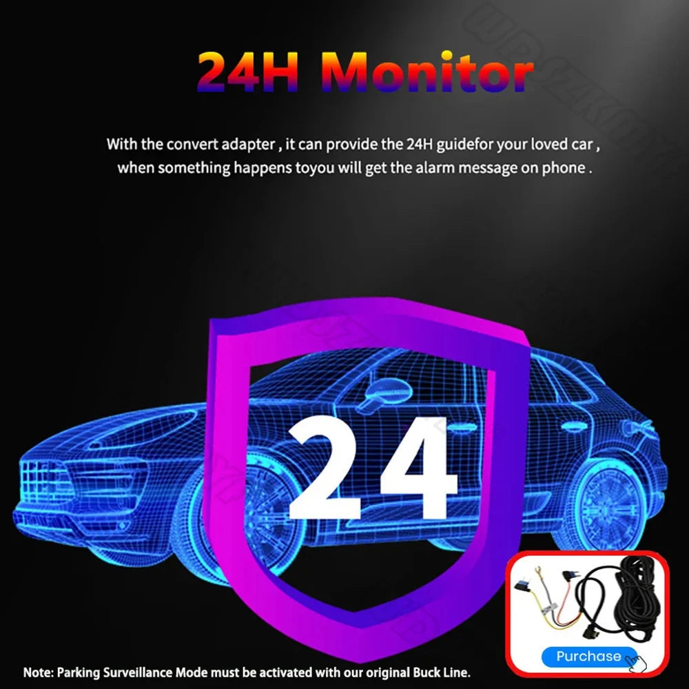 3Camera Dash Cam For Car Camera 1080P Video Recorder WIFI Car DVR 2lens Front Rear View Camera Night Vision Car Accessories