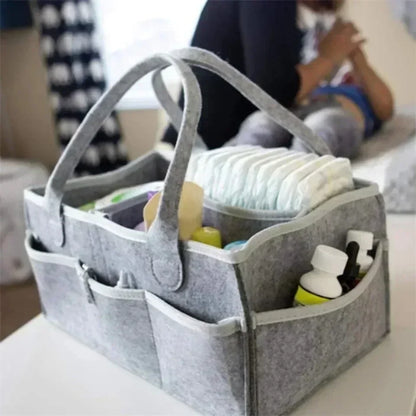 Baby Diaper Bag Felt Diapers Storing Baby Products Nursery Supplies Storage Bag Foldable and Portable Essential Mother's Handbag