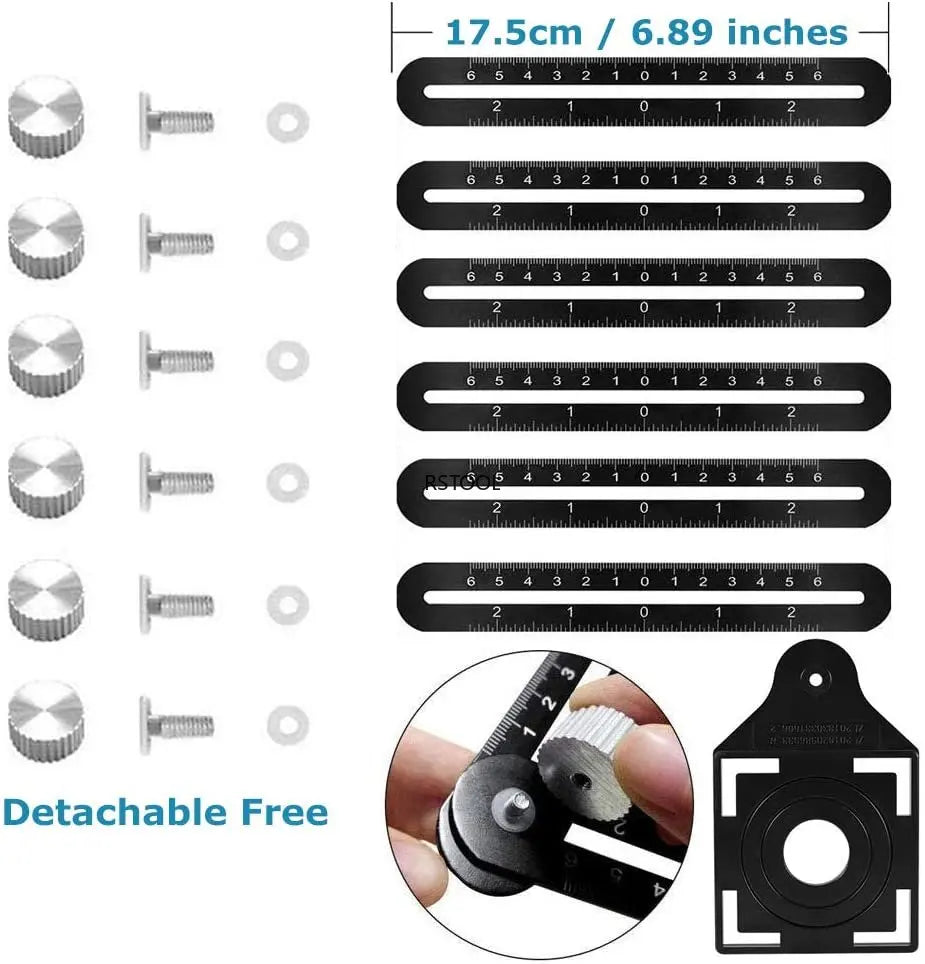 Multi Template 6-Sided Angle Measuring Ruler Folding Rulers Tool with Tile Positioning Aperture Ruler Woodworking Gauges Tool