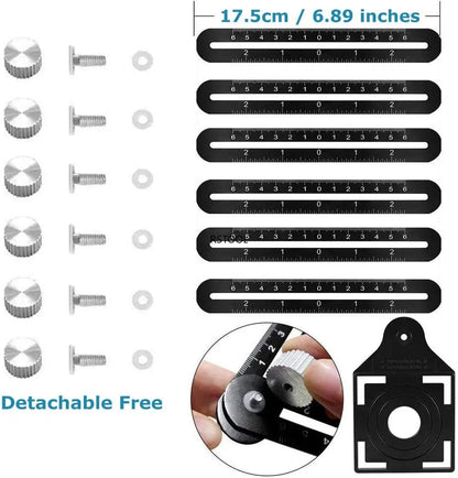 Multi Template 6-Sided Angle Measuring Ruler Folding Rulers Tool with Tile Positioning Aperture Ruler Woodworking Gauges Tool