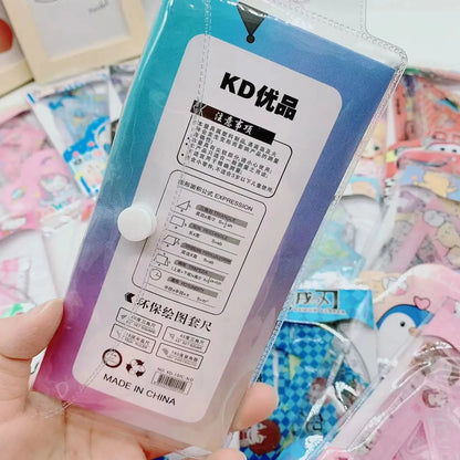 4pcs/Set Disney Stitch Drawing Ruler Set Student Study Stationery Ruler Student Stationery Supplies Measuring Tools