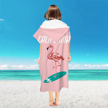Beach Towel with Hood for Men and Women Hooded Towels Bath Robe for adult Quick Dry Lightweight Soft Microfiber Poncho Swim Robe