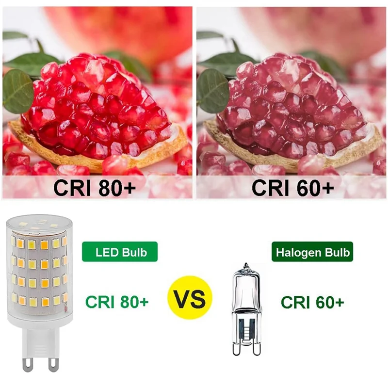 Emption!G9 LED Bulb Wifi Dimmable Smart Light 6W Halogen Light Voice Control Smart LED Bulbs 2700-6500K EU Plug