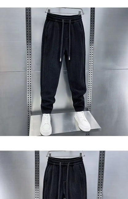 Men's Pants Big Size Men's Winter Clothes Baggy Pants Man Gym Mens Trousers Sport Tracksuit Clothing Cargo Sweatpants Brushed