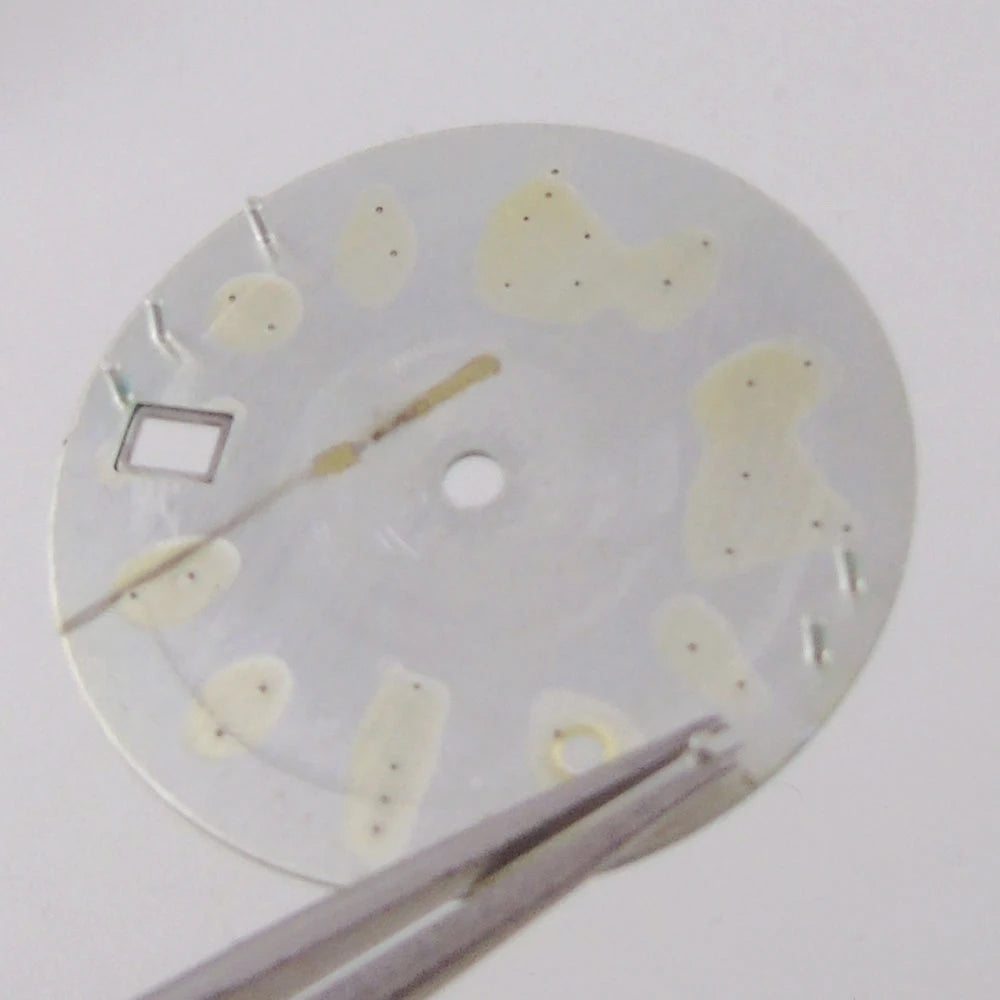 29MM Pilot Watch Dial Face for NH35 NH36 Dive Watch Mod Parts Silver Hand set Date Window Sterile Dial Plate Green Luminous